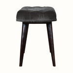 Bokel Home Bench Femia Velvet Bench - Grey/Walnut