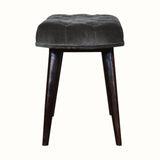 Bokel Home Bench Femia Velvet Bench - Grey/Walnut