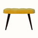 Bokel Home Bench Femia Velvet Bench - Mustard Yellow/Walnut