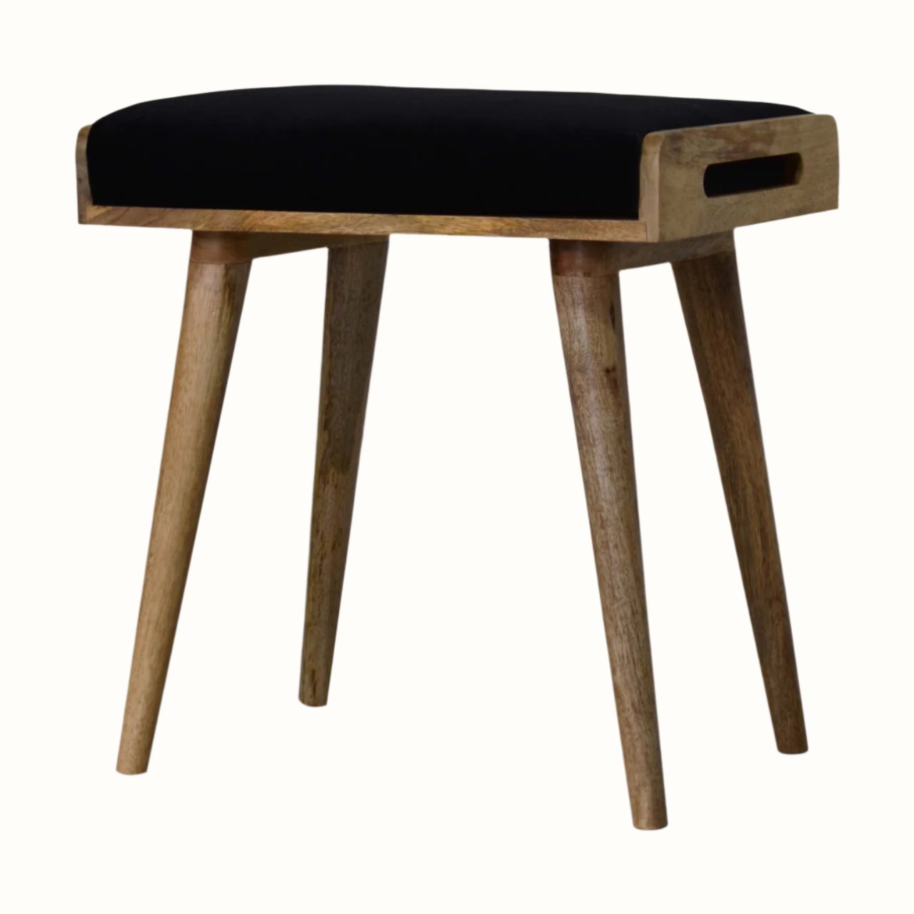 Bokel Home Bench Keene Bench - Black Velvet/Natural