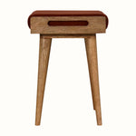Bokel Home Bench Keene Bench - Burnt Red Velvet/Natural