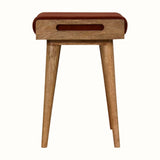 Bokel Home Bench Keene Bench - Burnt Red Velvet/Natural