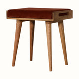 Bokel Home Bench Keene Bench - Burnt Red Velvet/Natural