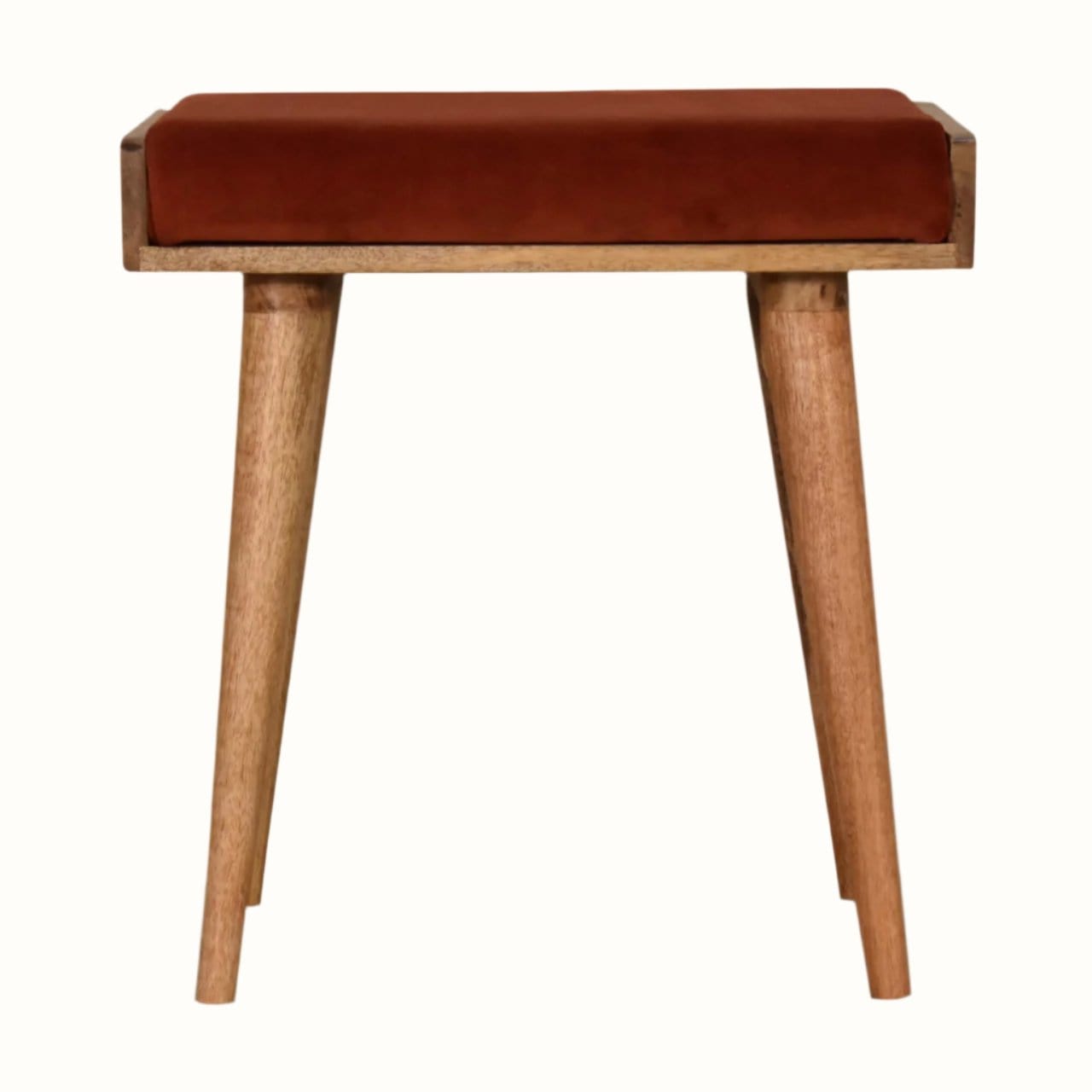 Bokel Home Bench Keene Bench - Burnt Red Velvet/Natural