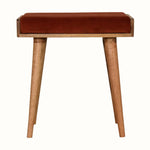 Bokel Home Bench Keene Bench - Burnt Red Velvet/Natural