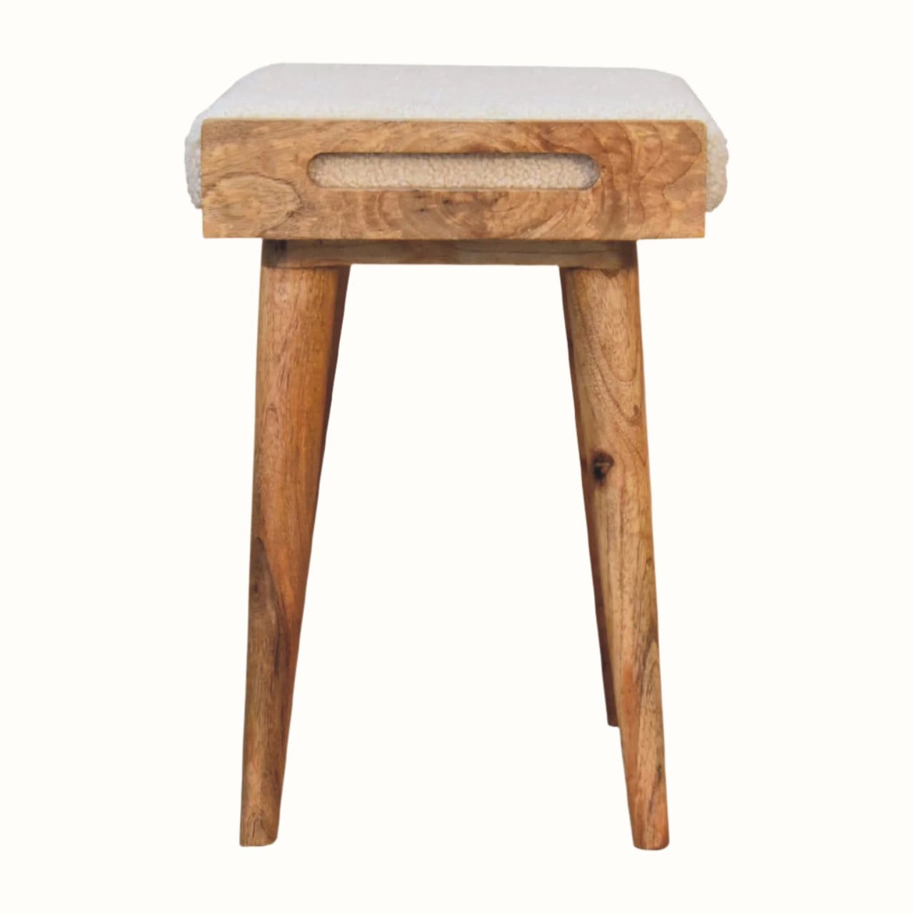 Bokel Home Bench Keene Bench - Cream Boucle/Natural