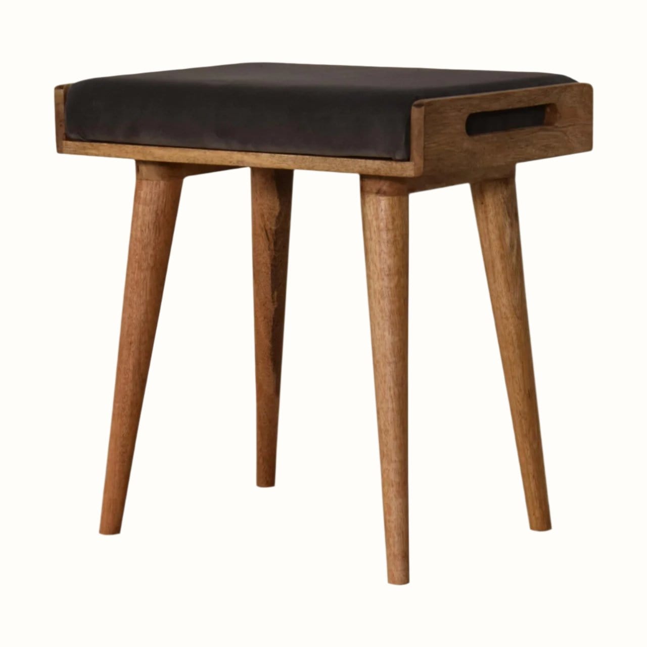 Bokel Home Bench Keene Bench - Stone Grey Velvet/Natural