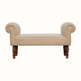 Bokel Home Bench Mineo Boucle Bench - Cream/Natural