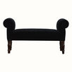 Bokel Home Bench Mineo Velvet Bench - Black/Walnut