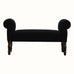 Bokel Home Bench Mineo Velvet Bench - Black/Walnut