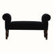 Bokel Home Bench Mineo Velvet Bench - Black/Walnut
