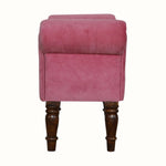 Bokel Home Bench Mineo Velvet Bench - Rose Pink/Walnut
