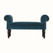 Bokel Home Bench Mineo Velvet Bench - Teal/Walnut
