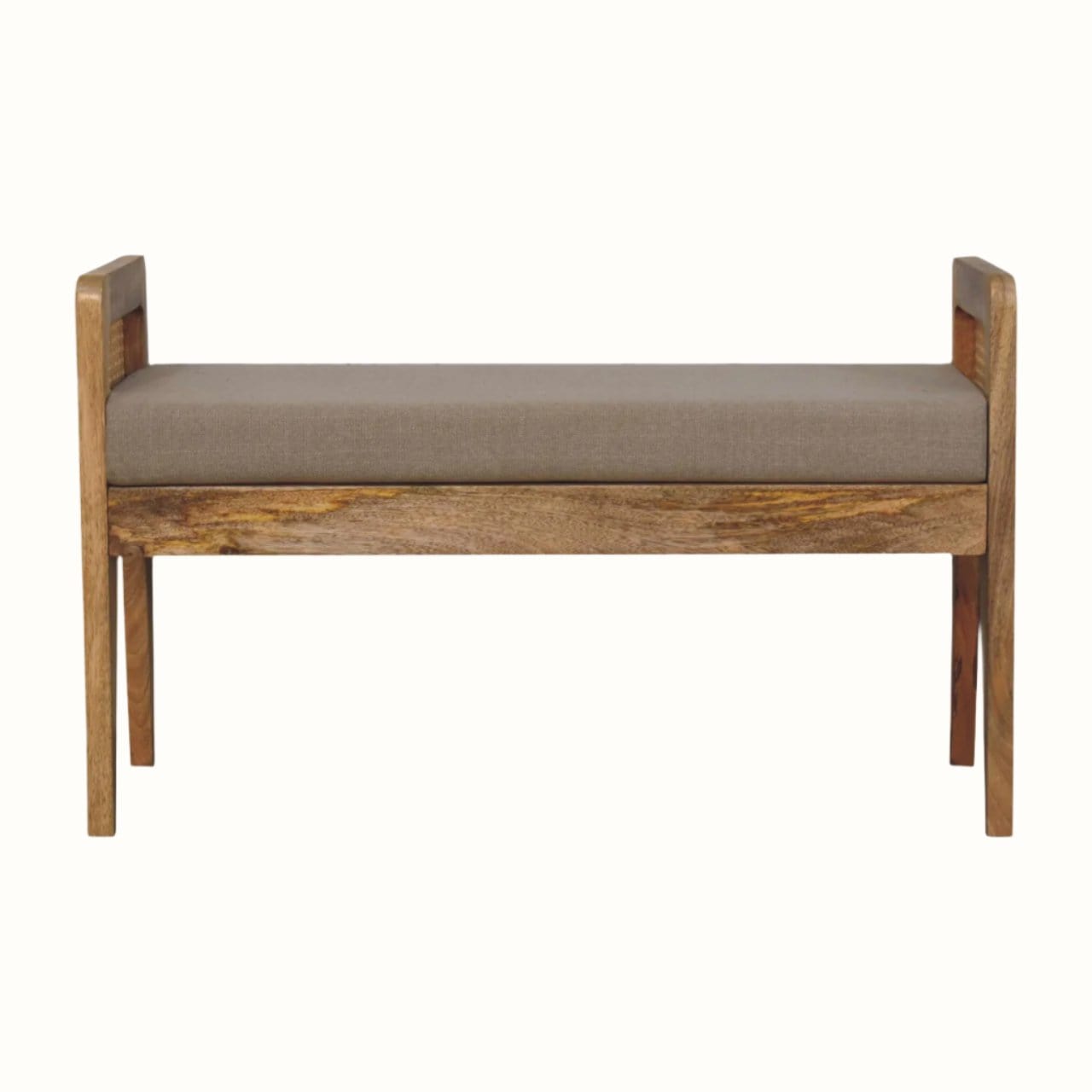 Bokel Home Bench Seeley Cane Bench - Natural Linen/Natural