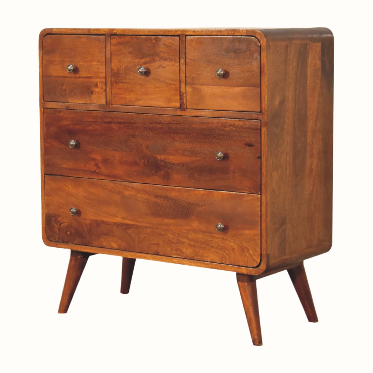 Bokel Home Cabinets & Sideboards Hamade Chest of 5 Drawers - Chestnut