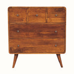 Bokel Home Cabinets & Sideboards Hamade Chest of 5 Drawers - Chestnut
