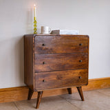 Bokel Home Chest of Drawers Hamade Chest of 3 Drawers, Medium - Chestnut
