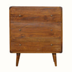 Bokel Home Chest of Drawers Hamade Chest of 3 Drawers, Medium - Chestnut
