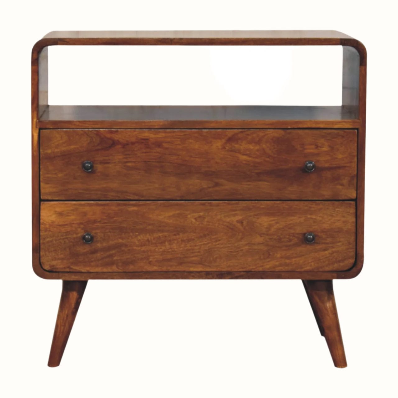 Bokel Home Chest of Drawers Hamade Open Chest of 2 Drawers, Mini - Chestnut