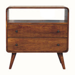 Bokel Home Chest of Drawers Hamade Open Chest of 2 Drawers, Mini - Chestnut
