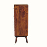 Bokel Home Chest of Drawers Hamade Tall Chest of 5 Drawers - Chestnut