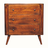 Bokel Home Chest of Drawers Mintz Chest of 3 Drawers - Chestnut