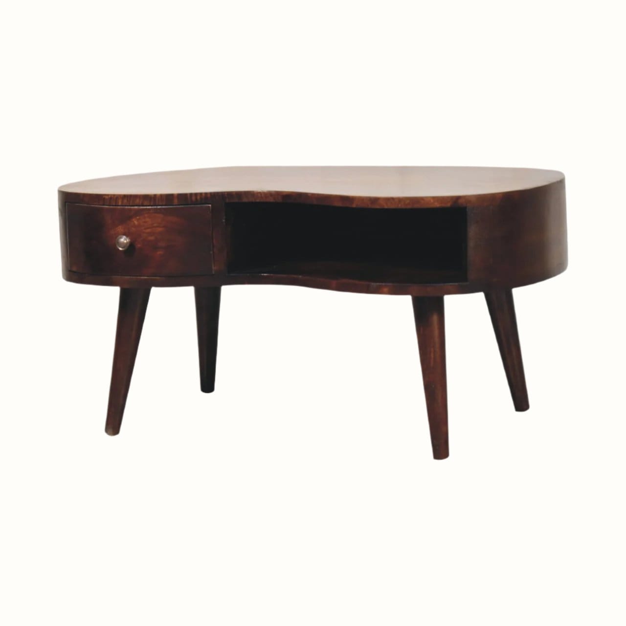 Bokel Home Coffee Tables Haft Coffee Table, Medium - Light Walnut