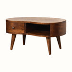 Bokel Home Coffee Tables Haft Coffee Table, Small - Chestnut