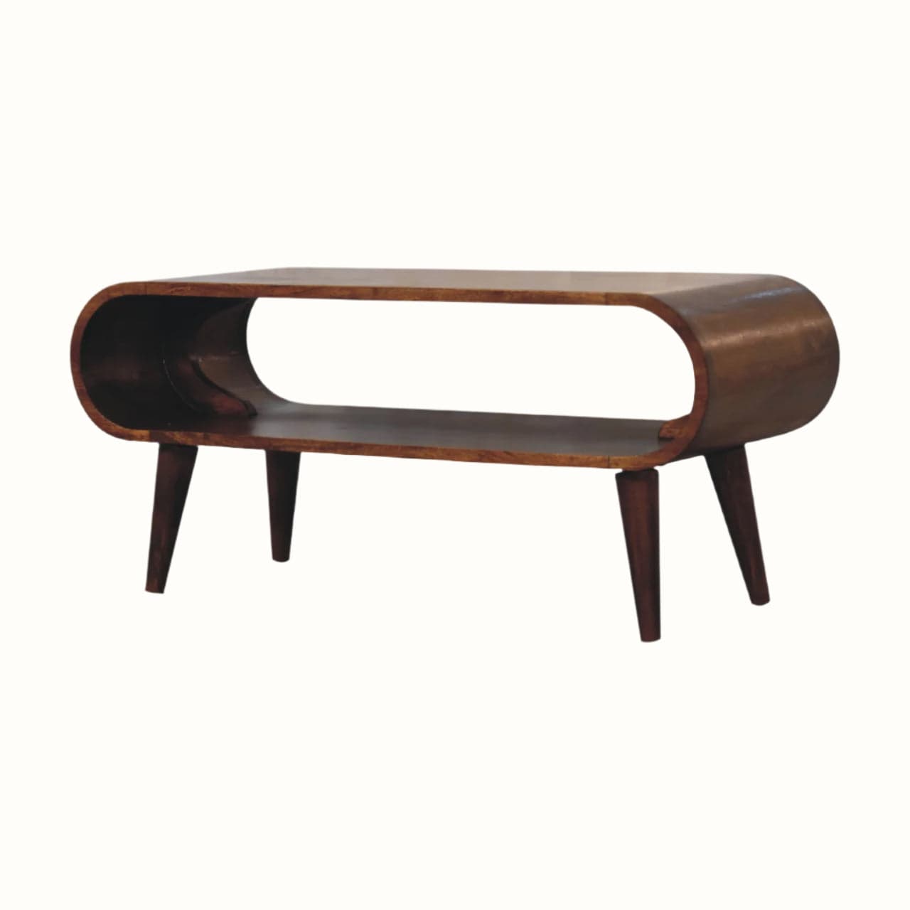 Bokel Home Coffee Tables Laurie Open Coffee Table, Medium - Chestnut