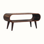 Bokel Home Coffee Tables Laurie Open Coffee Table, Medium - Chestnut