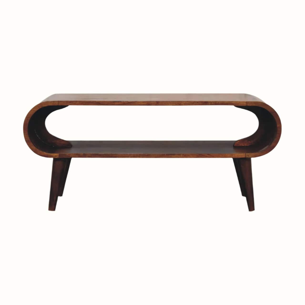 Bokel Home Coffee Tables Laurie Open Coffee Table, Medium - Chestnut