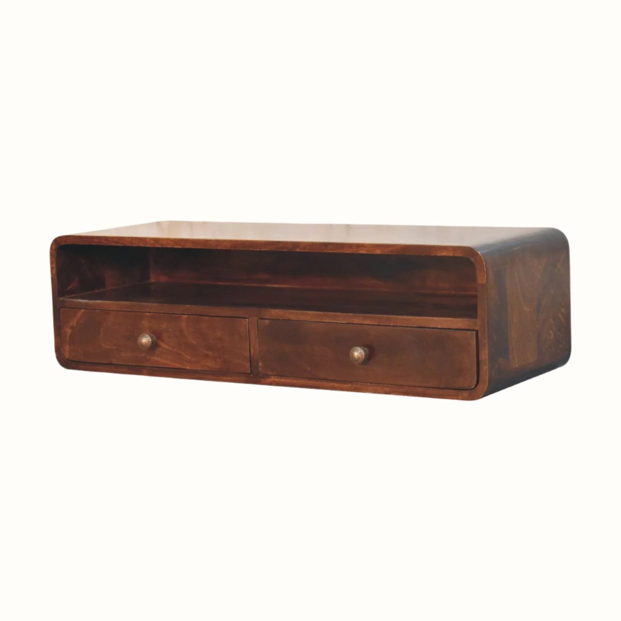 Bokel Home Console Tables Hamade Open Wall-Mounted Console Table - California Walnut