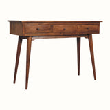 Bokel Home Console Tables Nilson 3 Drawer Console Table, Large - Chestnut