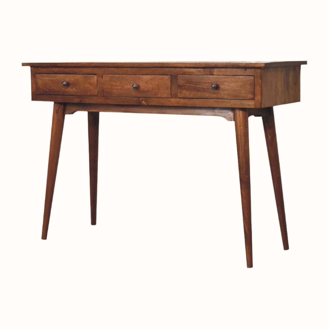 Bokel Home Console Tables Nilson 3 Drawer Console Table, Large - Chestnut