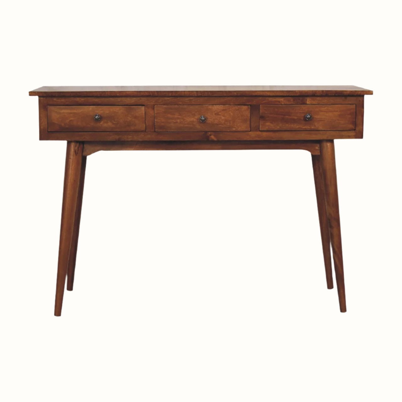 Bokel Home Console Tables Nilson 3 Drawer Console Table, Large - Chestnut