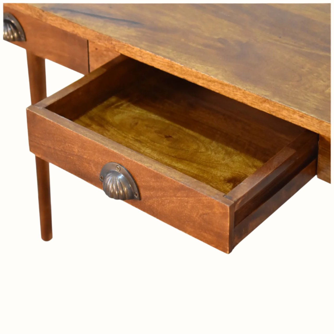 Bokel Home Desks Ellis 2 Drawer Writing Desk, Medium -  Chestnut