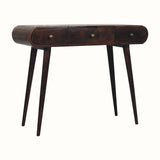 Bokel Home Dressing Tables Merrill Dressing Table with Foldable Mirror, Medium - California Walnut