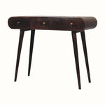Bokel Home Dressing Tables Merrill Dressing Table with Foldable Mirror, Medium - California Walnut