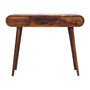 Bokel Home Dressing Tables Merrill Dressing Table with Foldable Mirror, Medium - Chestnut