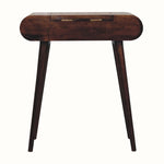 Bokel Home Dressing Tables Merrill Dressing Table with Foldable Mirror, Small - California Walnut