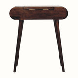 Bokel Home Dressing Tables Merrill Dressing Table with Foldable Mirror, Small - California Walnut