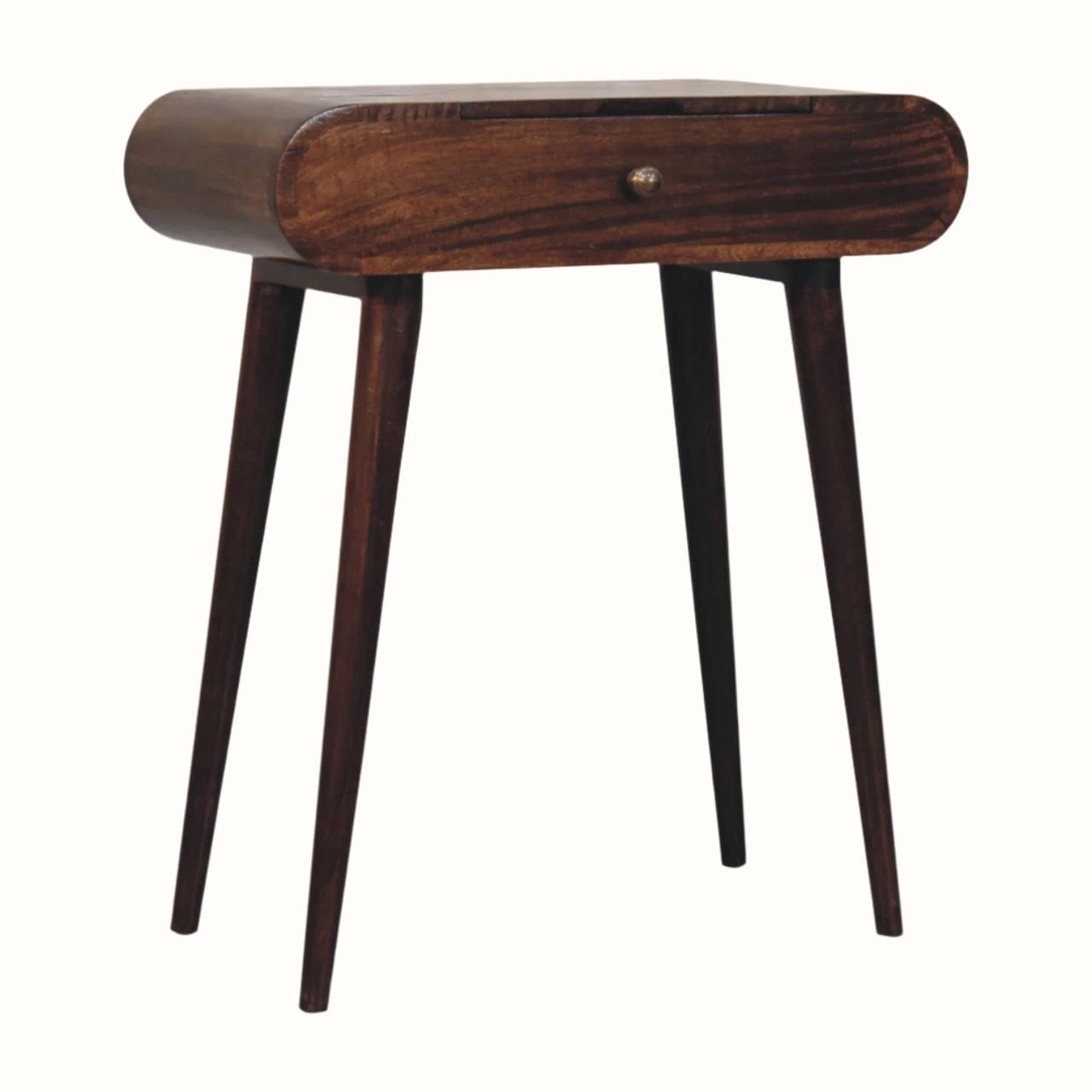 Bokel Home Dressing Tables Merrill Dressing Table with Foldable Mirror, Small - California Walnut