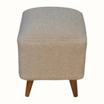 Bokel Home Footstools Boren Cream Bouclé Cube Footstool