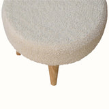 Bokel Home Footstools Boren Cream Boucle Mini Footstool