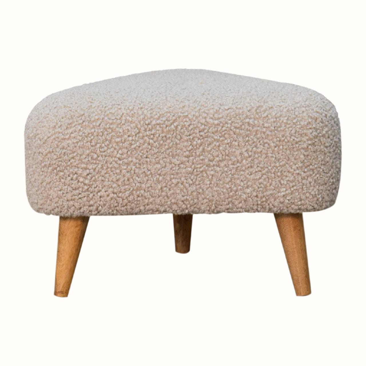 Bokel Home Footstools Boren Small Triangle Footstool - Oat Boucle/Natural