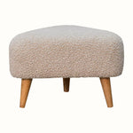 Bokel Home Footstools Boren Small Triangle Footstool - Oat Boucle/Natural