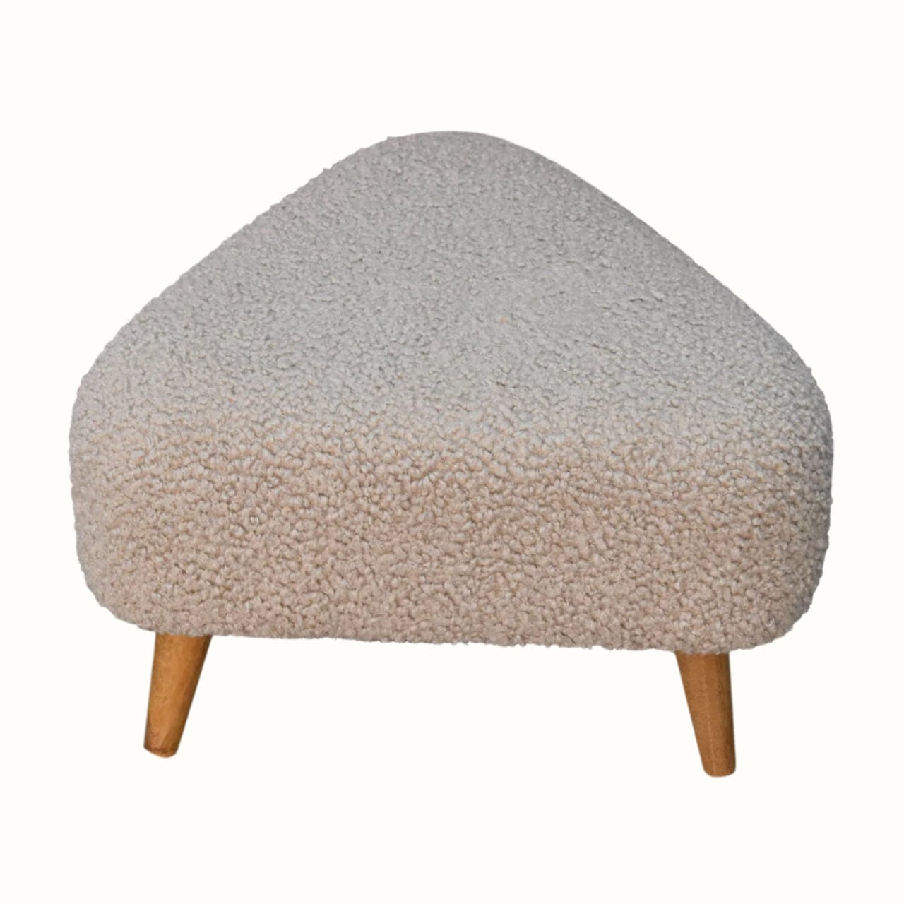 Bokel Home Footstools Boren Small Triangle Footstool - Oat Boucle/Natural