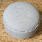 Bokel Home Footstools Button Tweed Footstool - Grey/Natural