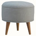Bokel Home Footstools Button Tweed Footstool - Grey/Natural