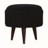 Bokel Home Footstools Button Velvet Footstool - Black/Walnut